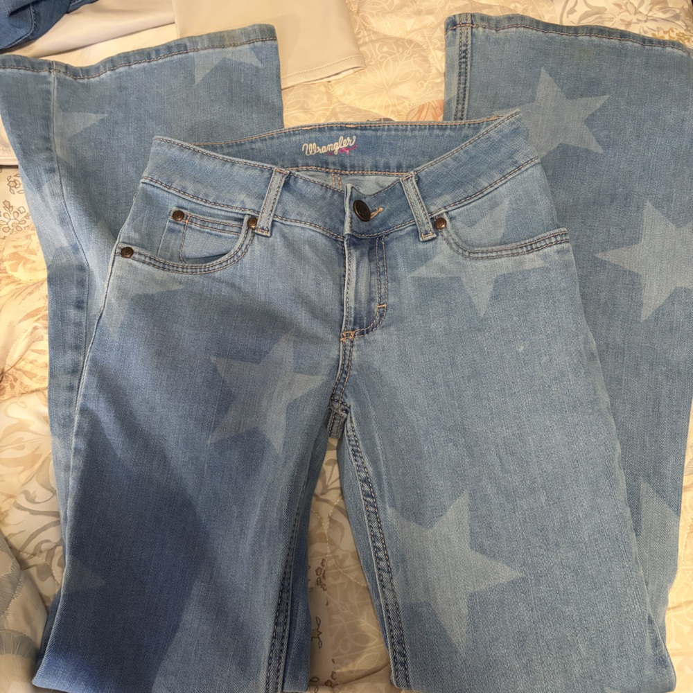 Wrangler Light Blue Starry Flare Jeans